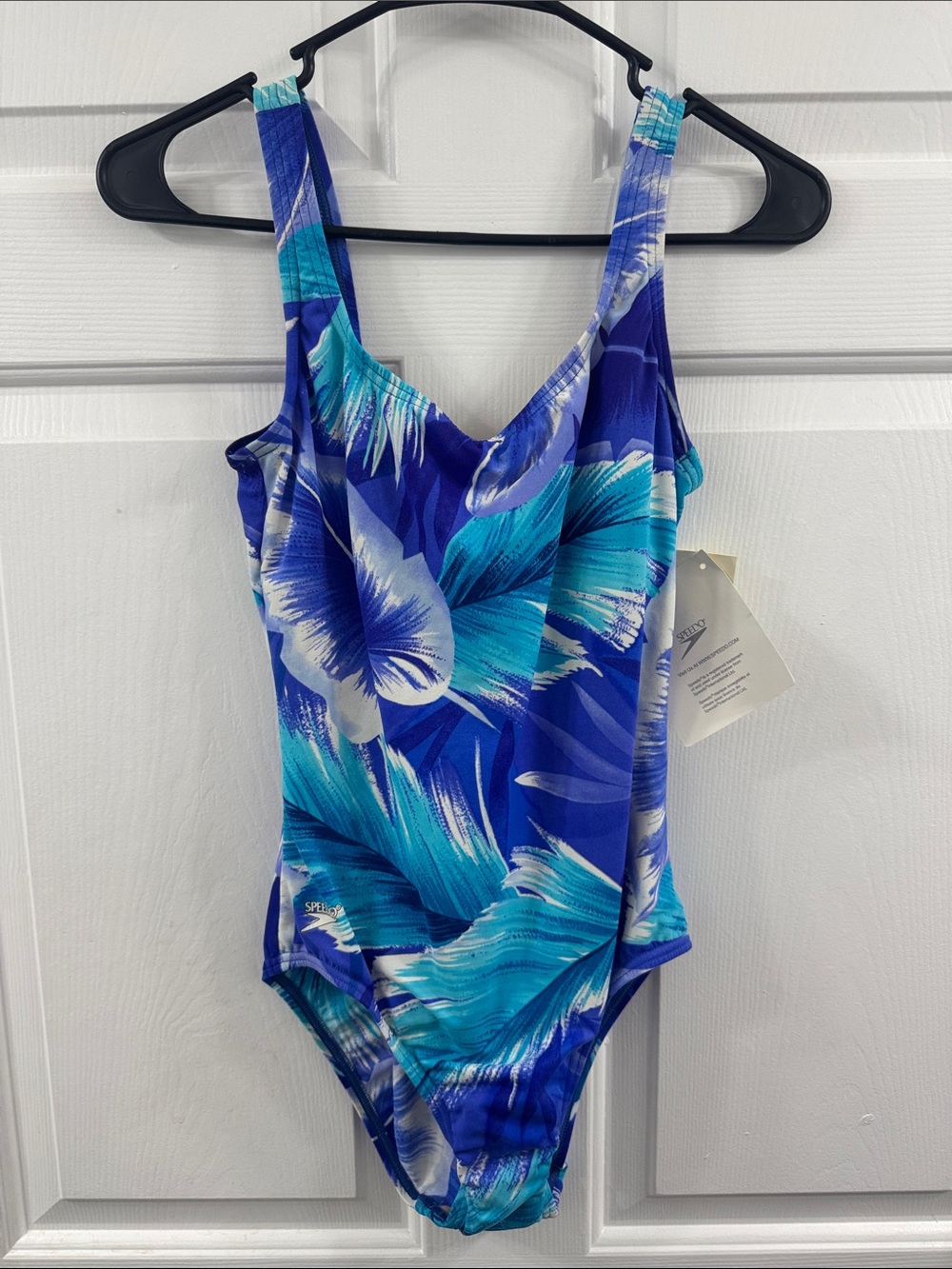 Speedo Blue & Teal Tropical Floral One-Piece Swimsuit